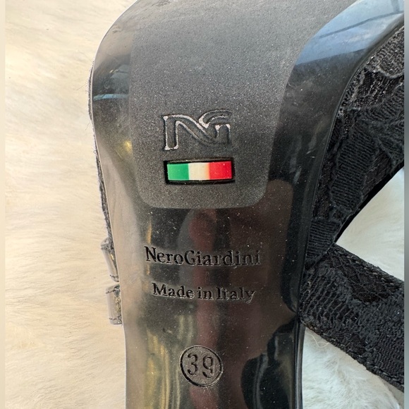 NeroGiardini Platform Heels Lace Sandals - Picture 9 of 9